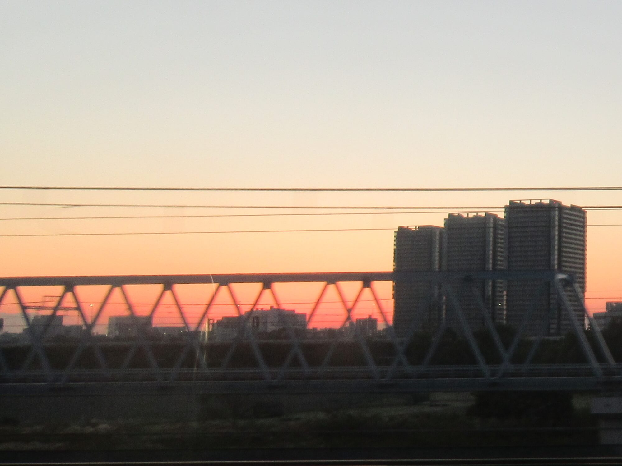 夜明・多摩川鉄橋